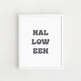Póster tipográfico de Halloween