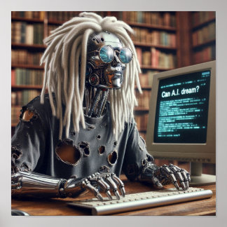 Póster Tipos de robots en el teclado