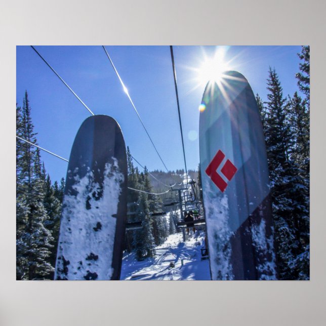 Póster Tips hacia arriba // Skilift Riding Blue Mountain (Frente)