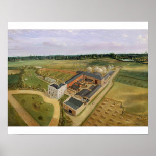 Póster Tiptree Pasillo y granja, Essex, c.1850-60 (aceite