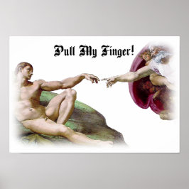 Póster Tira De Mi Dedo Humor De Pedo