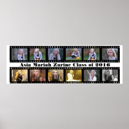 Póster Tira de película fotografía antigua Poster negativ