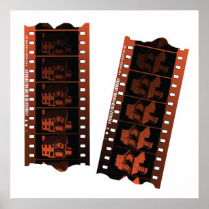 Póster Tira de película negativa de 35mm vintage