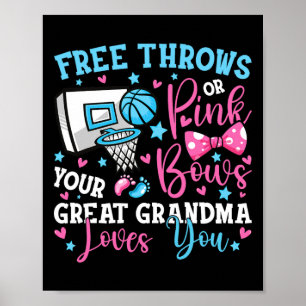 Póster Tira libre o arcos rosados la abuela te ama C