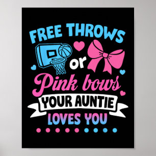 Póster Tira libre o arcos rosados tía ama a tu bebé