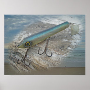 Póster Tirador Xpert Slapper Pescador Antiguo Lure De