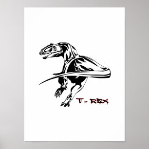 Póster Tiranosaurio rex Dinosaurio