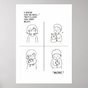 Póster Tiras cómicas de amor y afecto