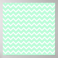 Tiras de Chevron de Zigzag Verde de Mint.