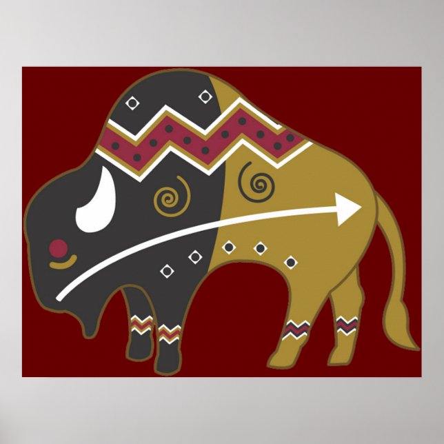 Póster Tirbal Southwest Buffalo Poster Imprimir (Frente)