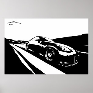 Póster Tiro del balanceo de Nissan 350z