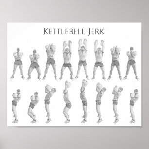 Póster Tirón de Kettlebell