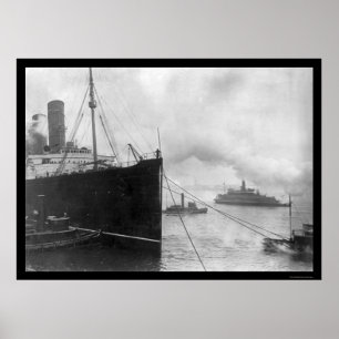 Póster Tirones que tiran del Lusitania 1914