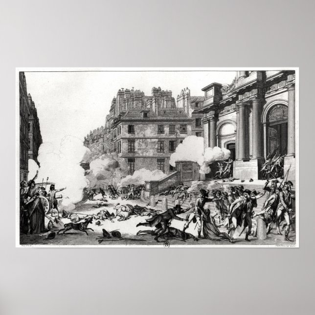 Póster Tiroteo antes de la iglesia St. Roch en París (Frente)