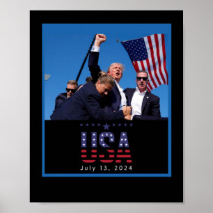 Póster Tiroteo en Rally Trump Pennsylvania 2024
