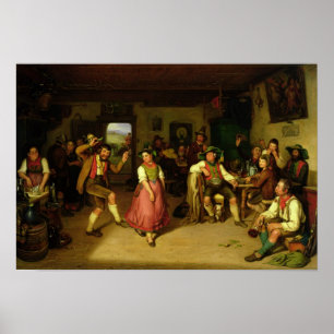 Póster Tiroteo y baile de la blanco en Oberbayern, 1841
