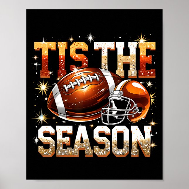 Póster Tis The Season Football Lovers Helmet Srts Fan Gif (Frente)