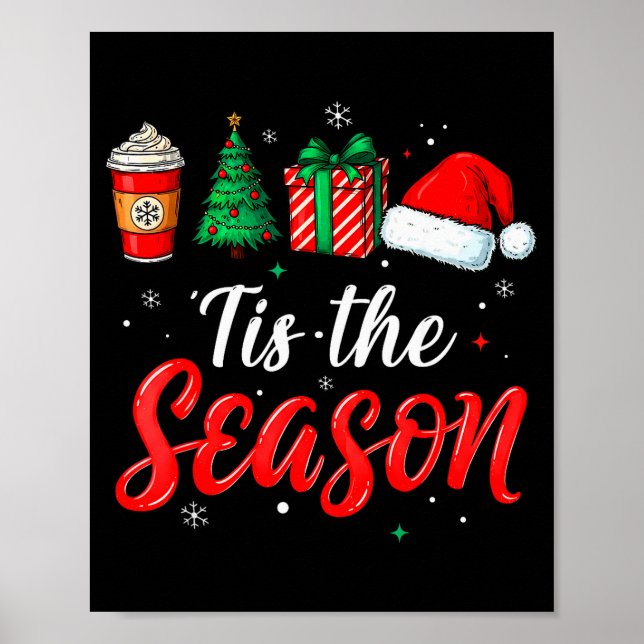 Póster Tis The Season For Women Men Boys Youth Christmas  (Frente)