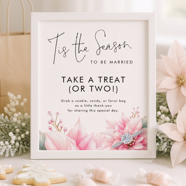 Póster Tis the season Take Treat Favor Sign Bridal Shower (Subido por el creador)
