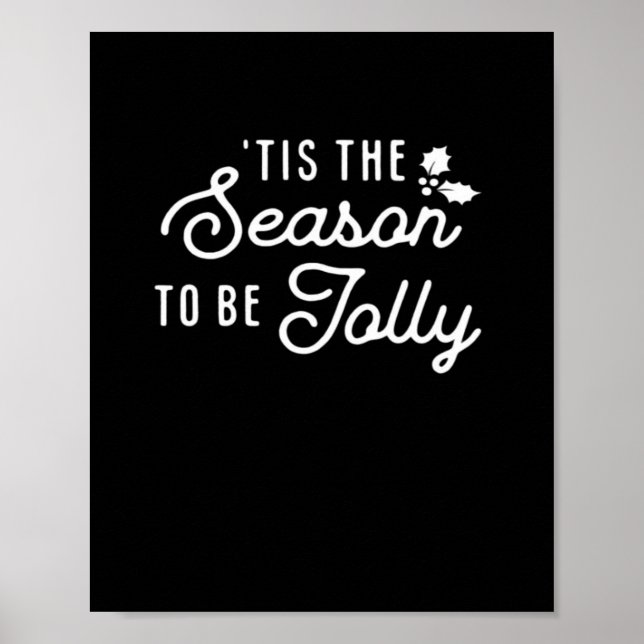 Póster Tis The Season To Jolly Retro Style (Frente)