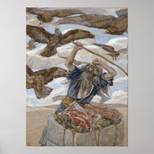 Póster Tissot - Abram protegiendo su sacrificio 1896