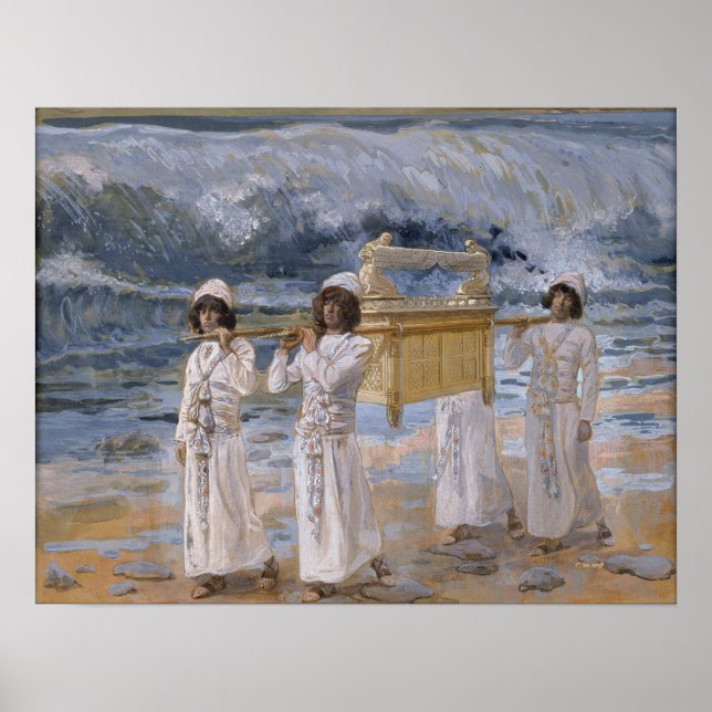 Póster Tissot - El Arca Atraviesa el Jordán (Frente)