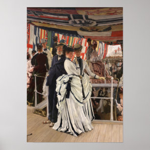 Póster Tissot - El baile a bordo 1874