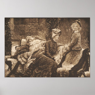 Póster Tissot - El Banco De Jardín (Le Banc De Jardin) 18