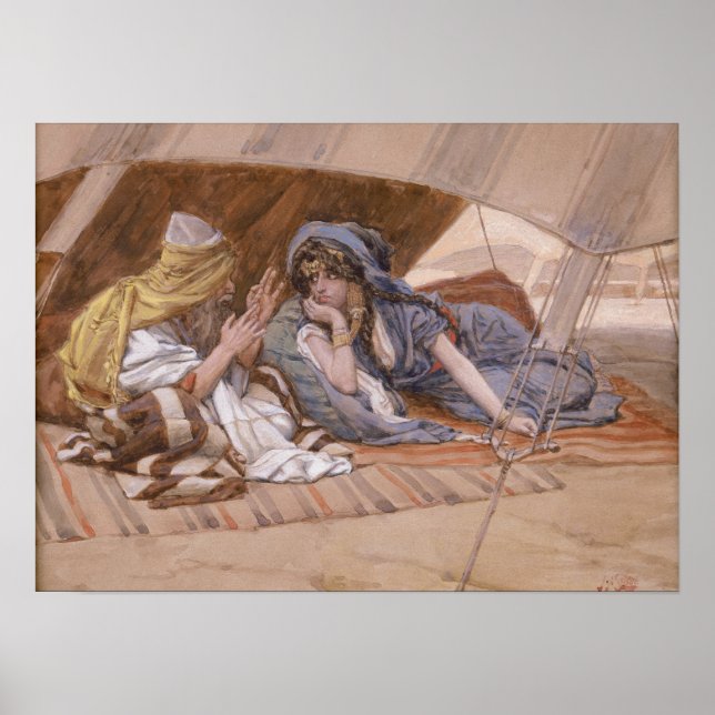 Póster Tissot - El consejo de Abram a Sarai (Frente)