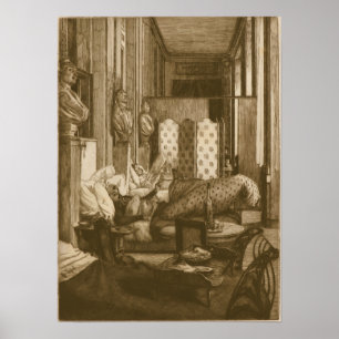 Póster Tissot - El vestíbulo de la Comédie-Française dura