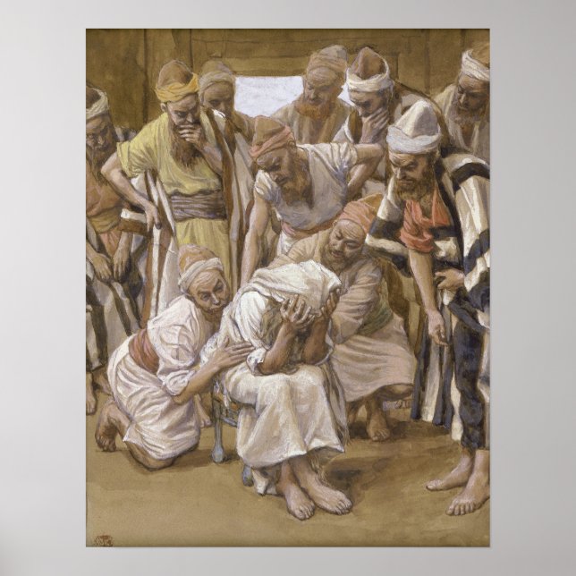 Póster Tissot - Jacob Llora a su Hijo José (Frente)