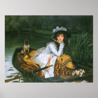 Póster Tissot: Joven en un bote