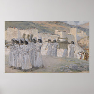 Póster Tissot - Las Siete Trompetas de Jericó 1896