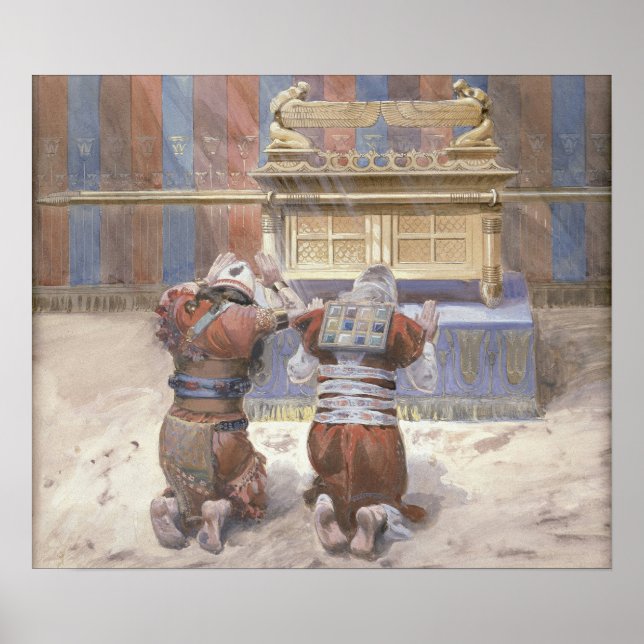 Póster Tissot - Moisés y Josué en el Tabernáculo 1896 (Frente)