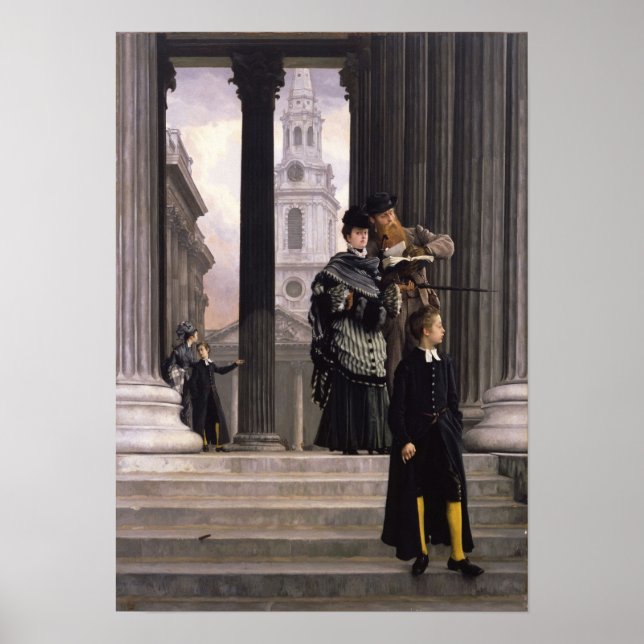 Póster Tissot - Visitantes de Londres 1874 (Frente)