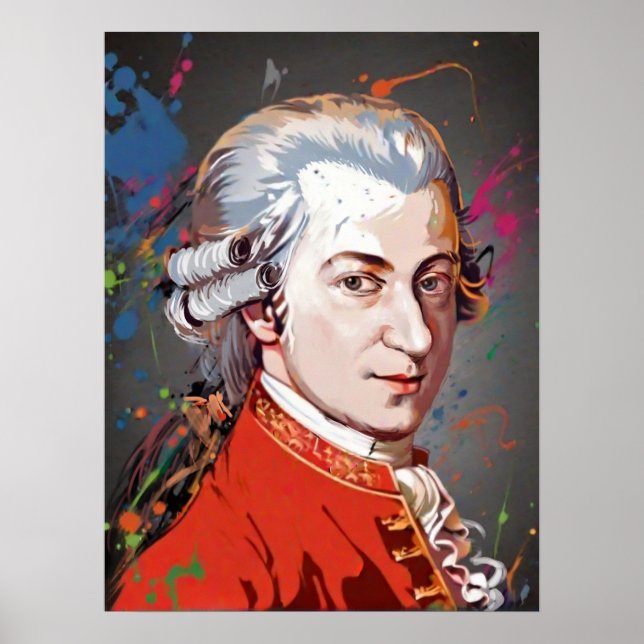 Póster Titanes de la música: Mozart (Frente)