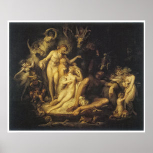 Póster Titania que despierta por Henry Fuseli