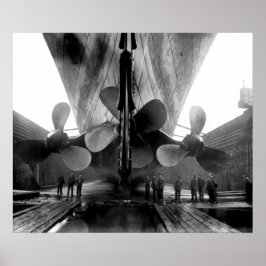 Póster Titanic en Drydock Circa 1912