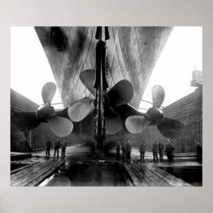 Póster Titanic en Drydock Circa 1912