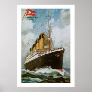 Póster Titanic en el mar