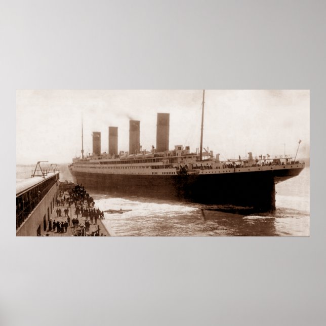 Póster Titanic saliendo del amarre 44 Southampton Inglate (Frente)