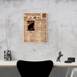Póster Titanic Se Reporta Que Hunde Periódico Vintage