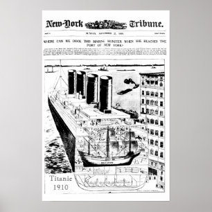 Póster Titanic Vintage 1910 Poster