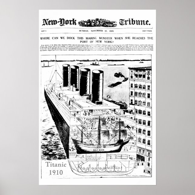 Póster Titanic Vintage 1910 Poster (Frente)