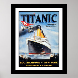 Póster Titanic White Star Line - El transatlántico más gr
