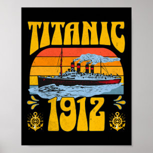 Póster Titánico Barco Crucero Transatlántico Vintage Retr