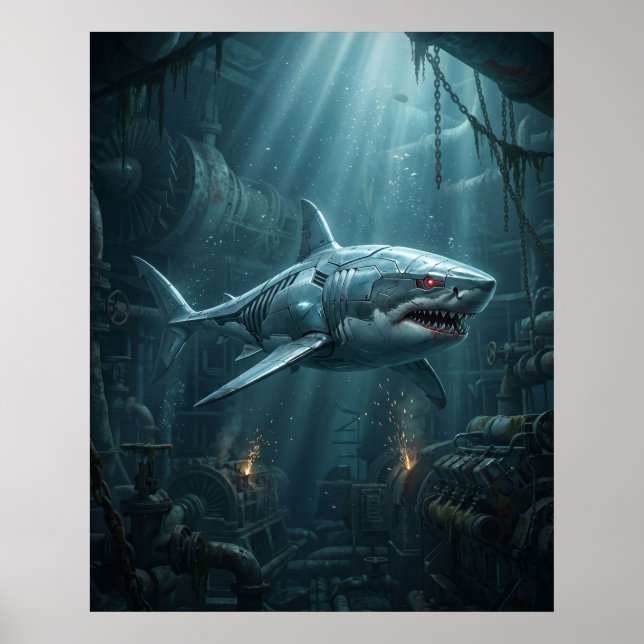 Póster Titanium Shark Dive (Frente)
