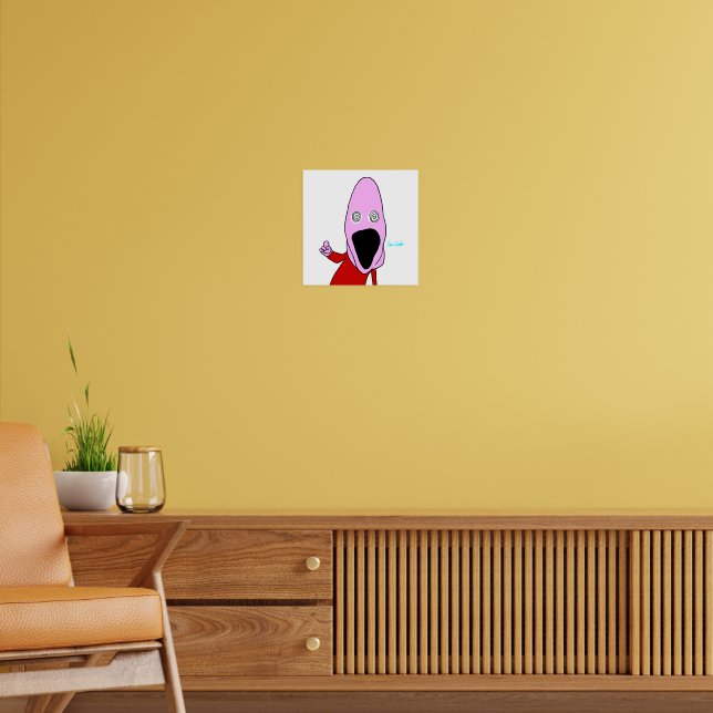 Póster Títere lavado de cerebro rosa apuntando (Salón 2)