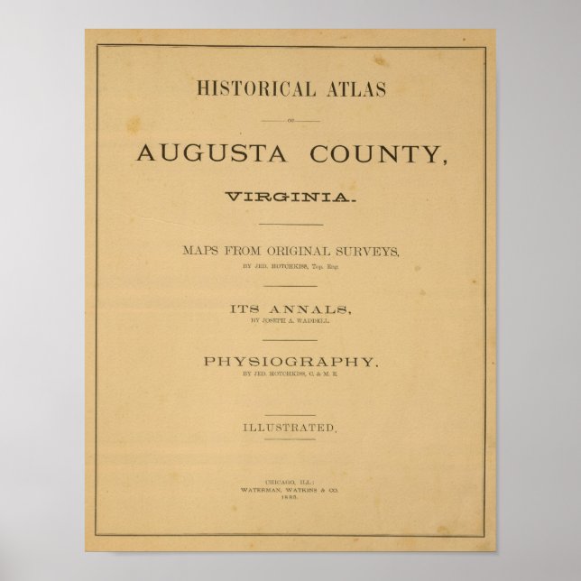 Póster Title Page Augusta County, Virginia (Frente)