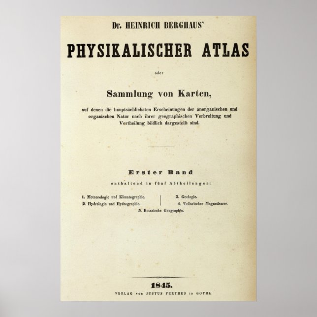 Póster Title Page Dr Heinrich Berghaus (Frente)